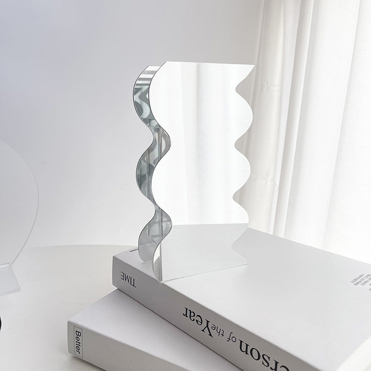 Acrylic Wave Ornament Vase | Modern Desktop Decorative Vase