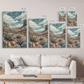 Desert Landscape Wall Art – Framed Western Cactus Canvas