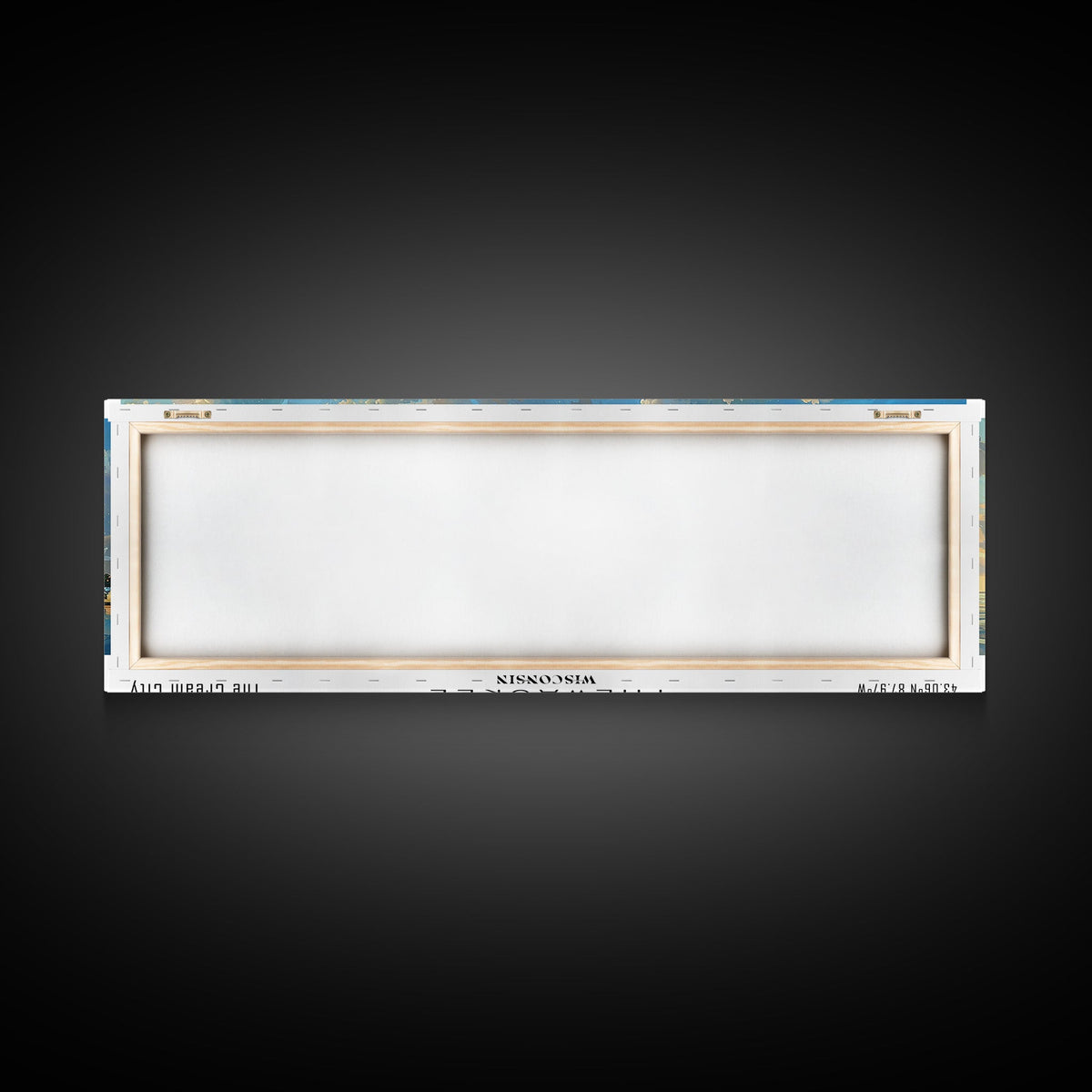 Milwaukee Wisconsin Canvas Wall Art | WatMilwaukee Wisconsin Canvas Wall Art | Watercolor Panoramic City Print 20x60 Inches / Gallery Wrap Canvas - Ready To Hangercolor Panoramic City Print