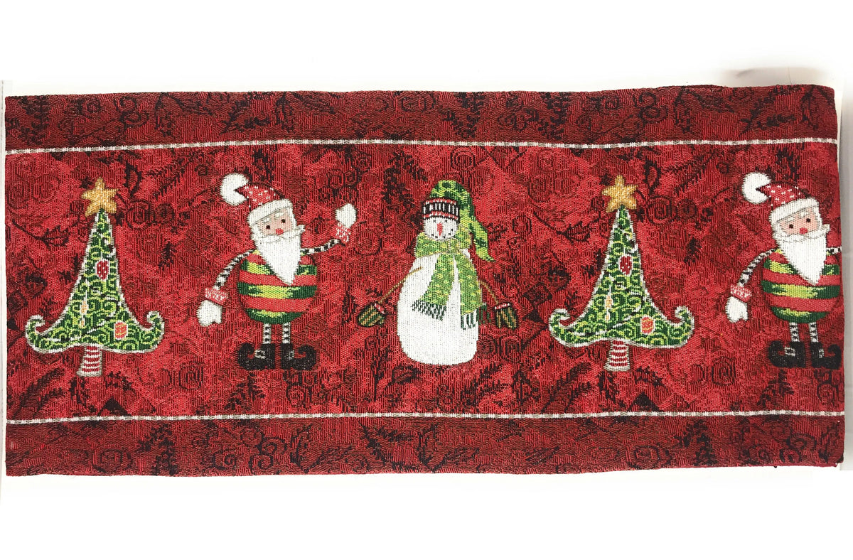 LuxeHome by Tache: Vintage Holiday Woven Tapestry Table Runner - 13x54 in.