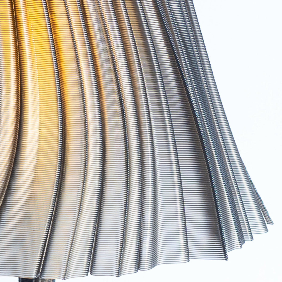 LuxeHomes Pleat Table Lamp | Artisan Glass Modern Style | Amber, Clear, Smoke & Emerald