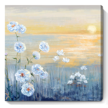 Coastal Sunset Canvas Wall Art — Framed Seascape Print