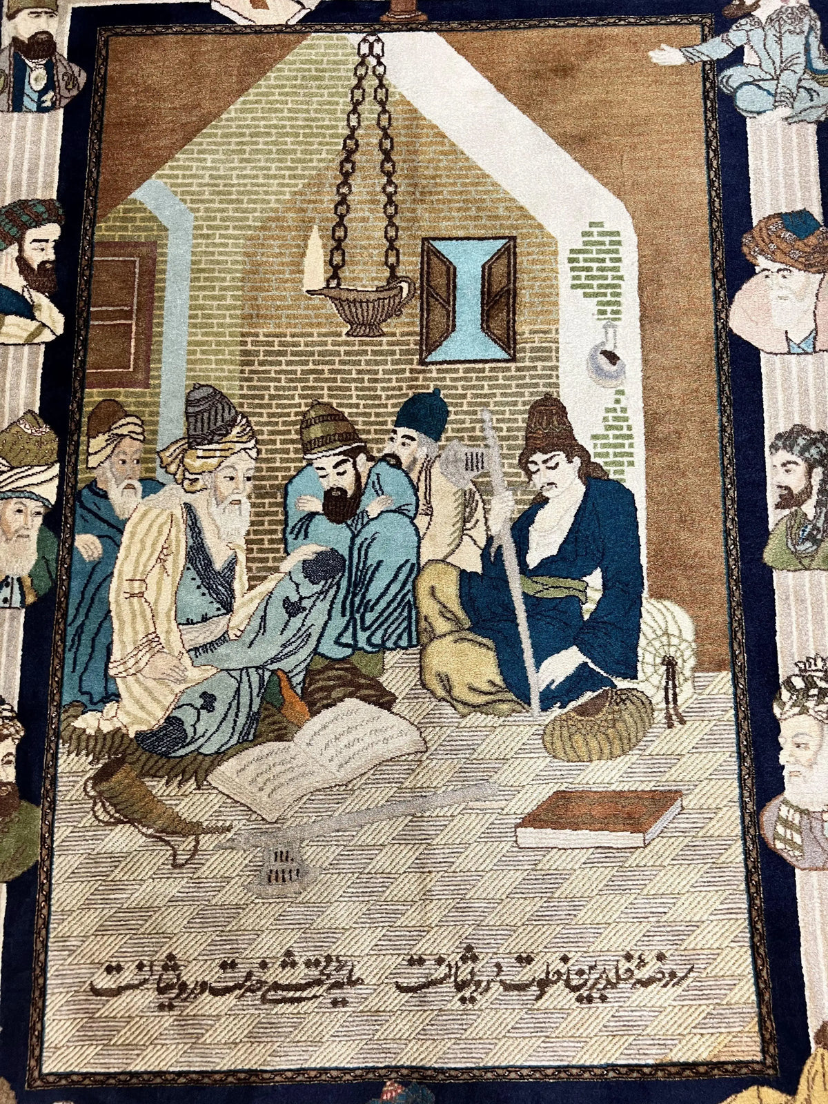 LuxeHome by Jewel Rugs: Persian Tabriz Pictorial Wool Rug - 60 Raj 475 KPSI - 3'4" x 4'7"