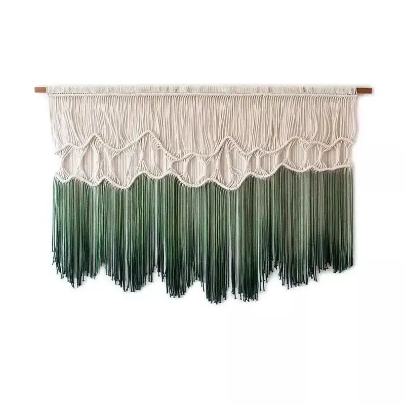 LuxeHome by Sell My Stuff: Nordic Handmade Cotton Wall Tapestry - Green, 140x100 cm