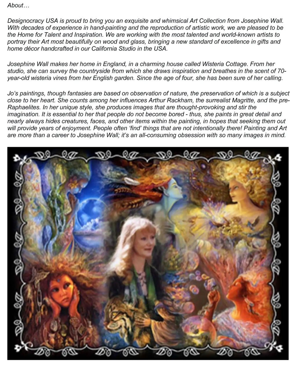 Queen of the Night Fantasy Wooden Wall Art by Josephine Wall - Fantasy Decor - 852127-JW