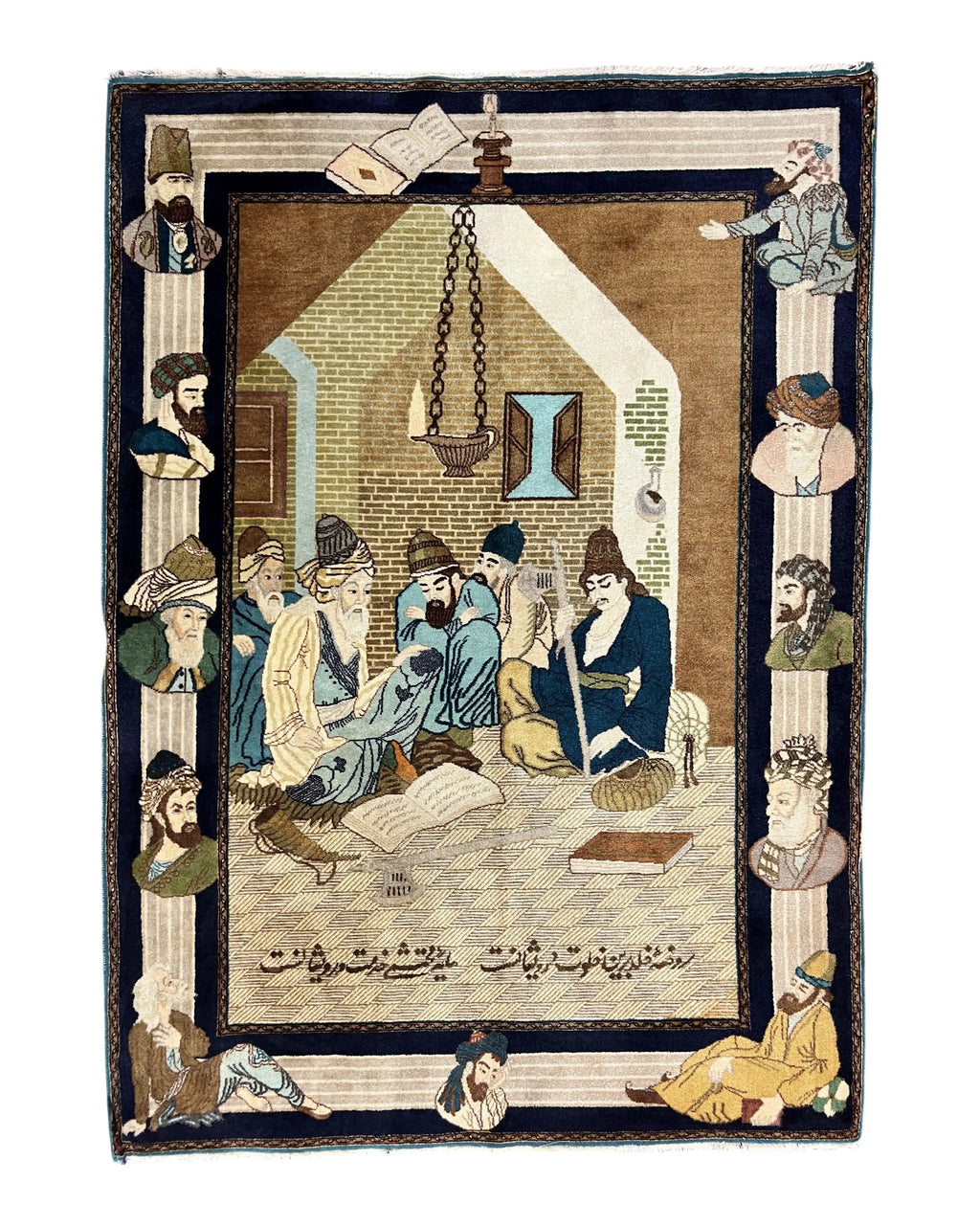 LuxeHome by Jewel Rugs: Persian Tabriz Pictorial Wool Rug - 60 Raj 475 KPSI - 3'4" x 4'7"