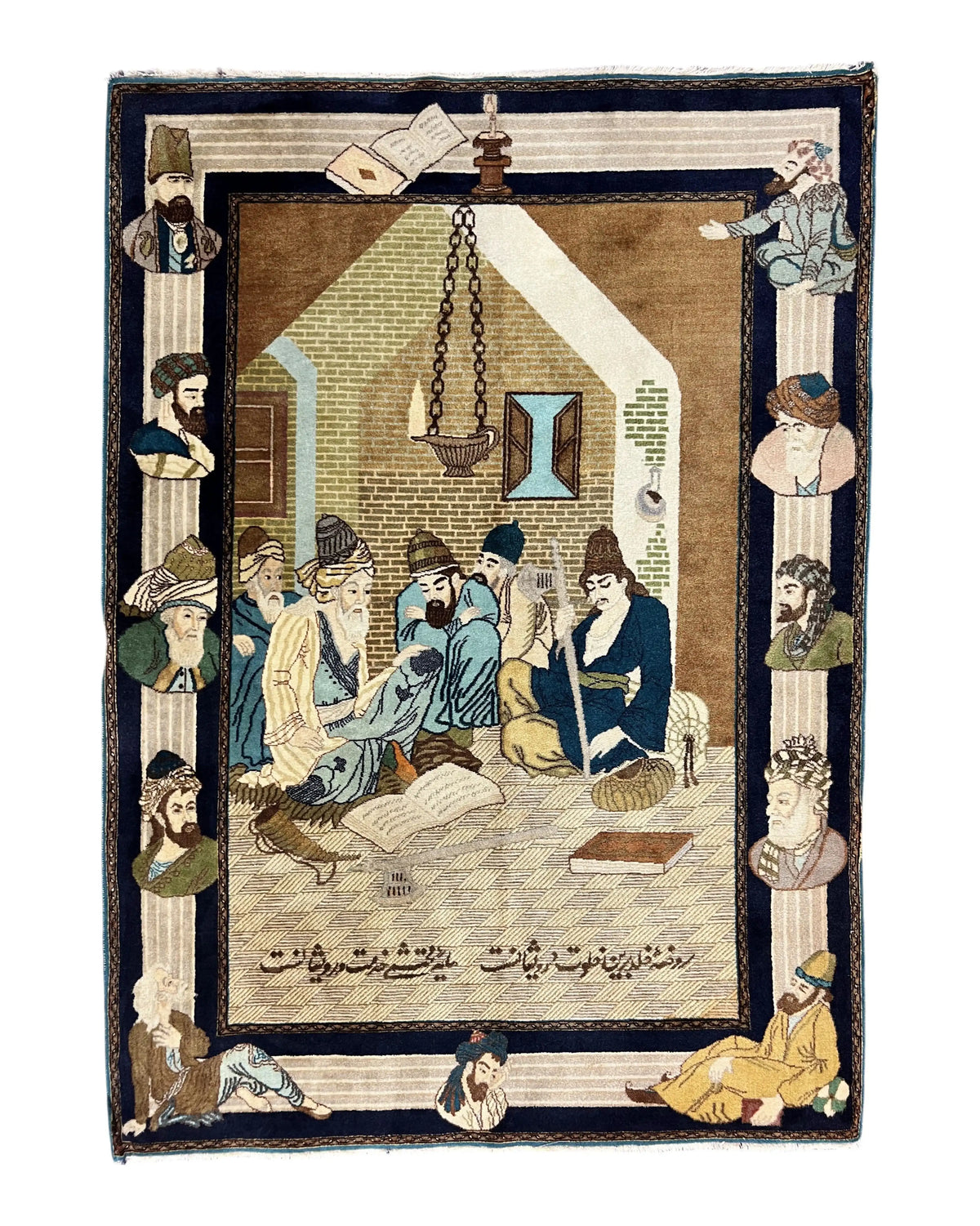 LuxeHome by Jewel Rugs: Persian Tabriz Pictorial Wool Rug - 60 Raj 475 KPSI - 3'4" x 4'7"